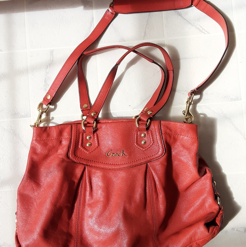 Coach Ashley coral tote/handbag